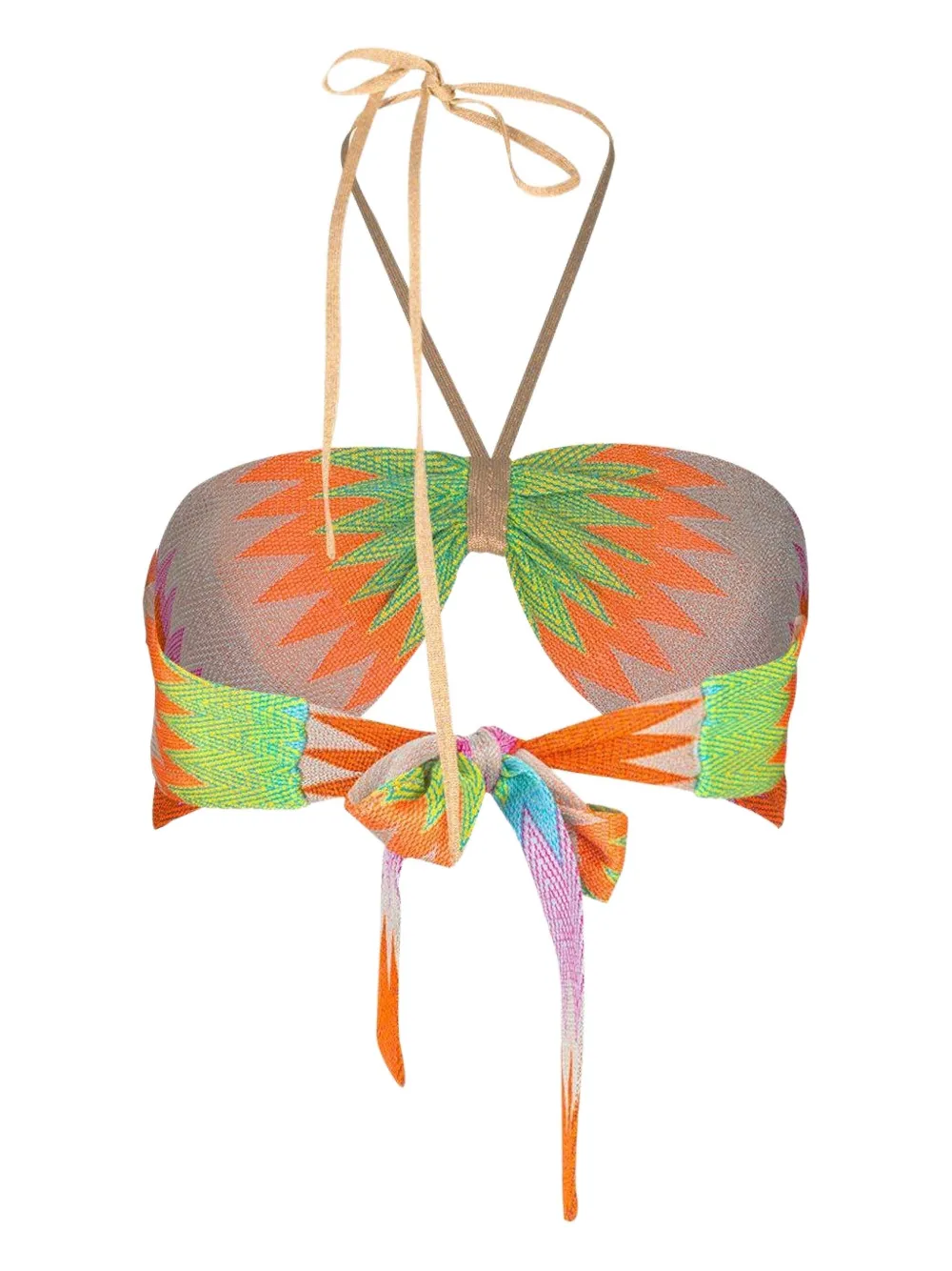 Alexis Annliese geometric-pattern tank top Beige