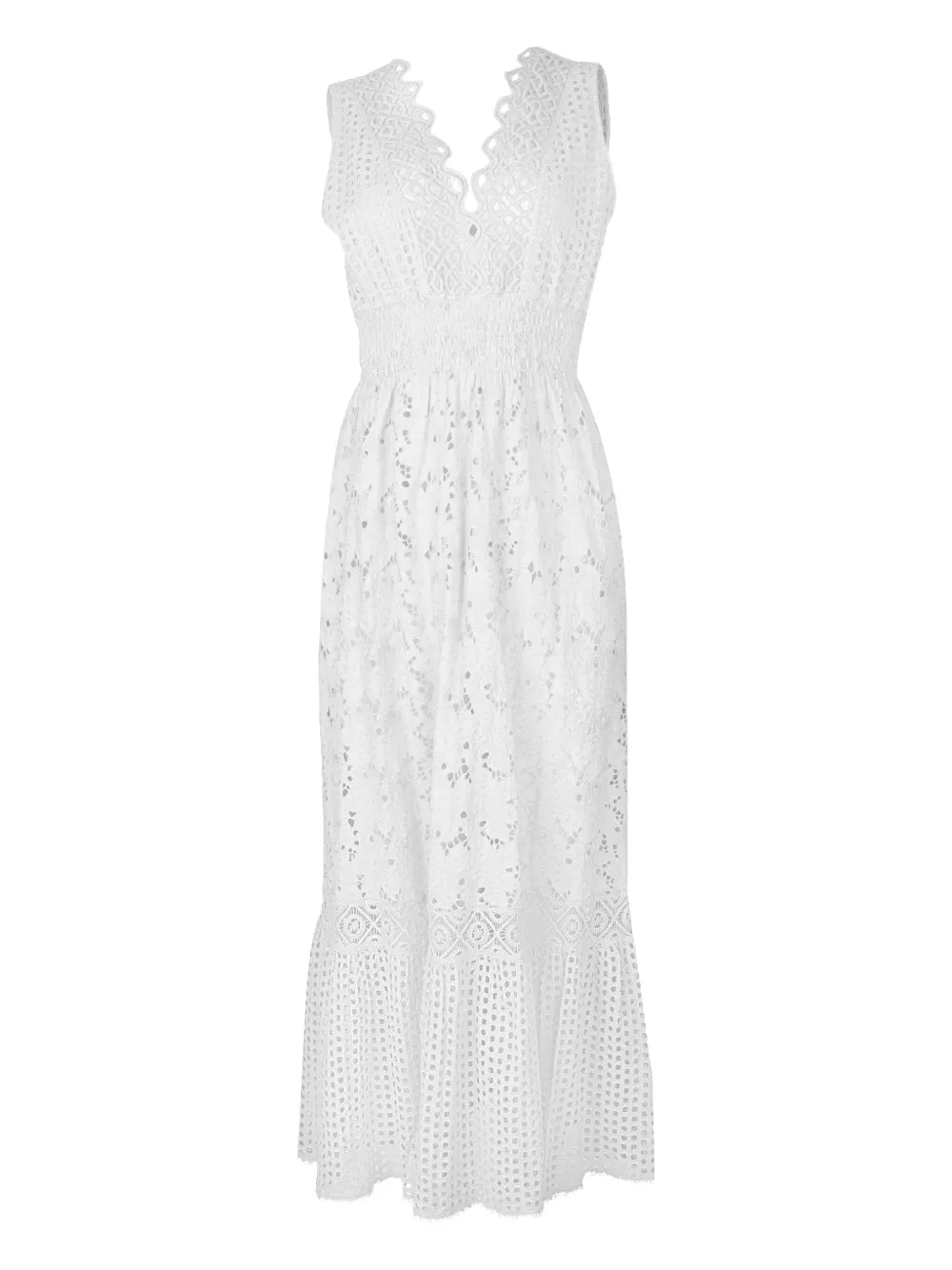 Temptation Positano Belice Broderie-anglaise Dress In White