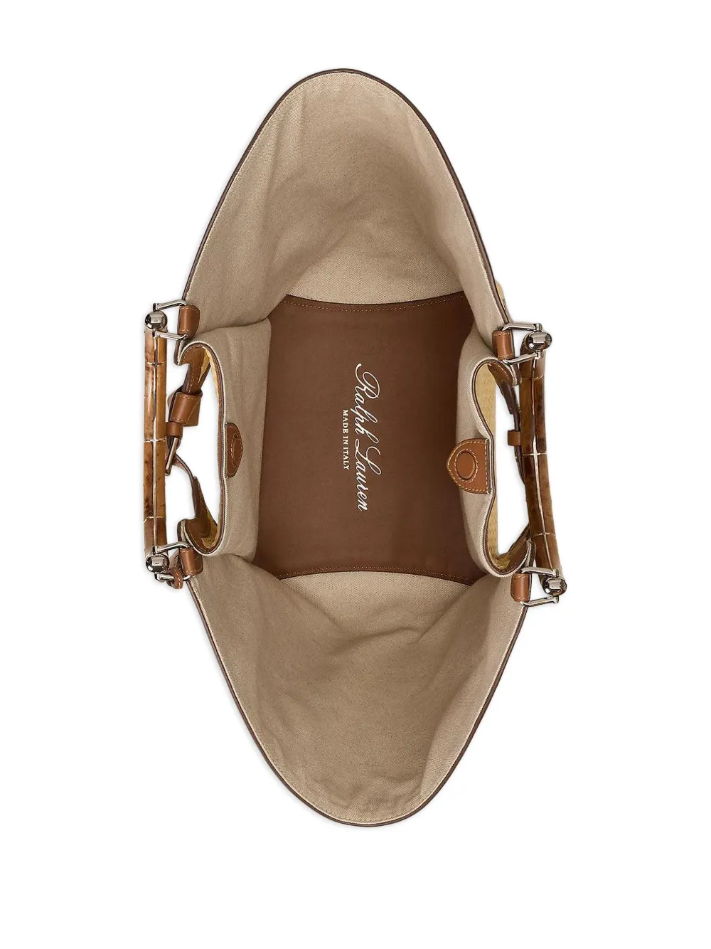 Polo Ralph Lauren Braided-raffia Tote Bag In Neutral
