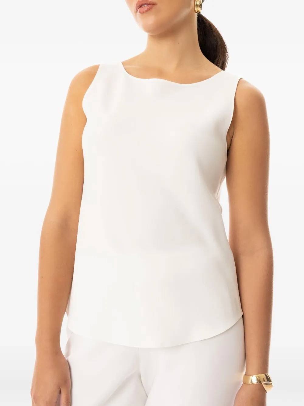 Peter Cohen Suit Tank Top In White