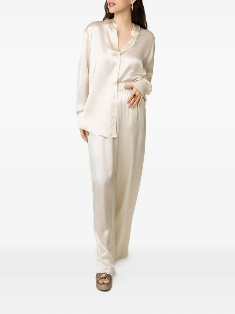 Sablyn Theodore Long-sleeve Blouse In Neutral