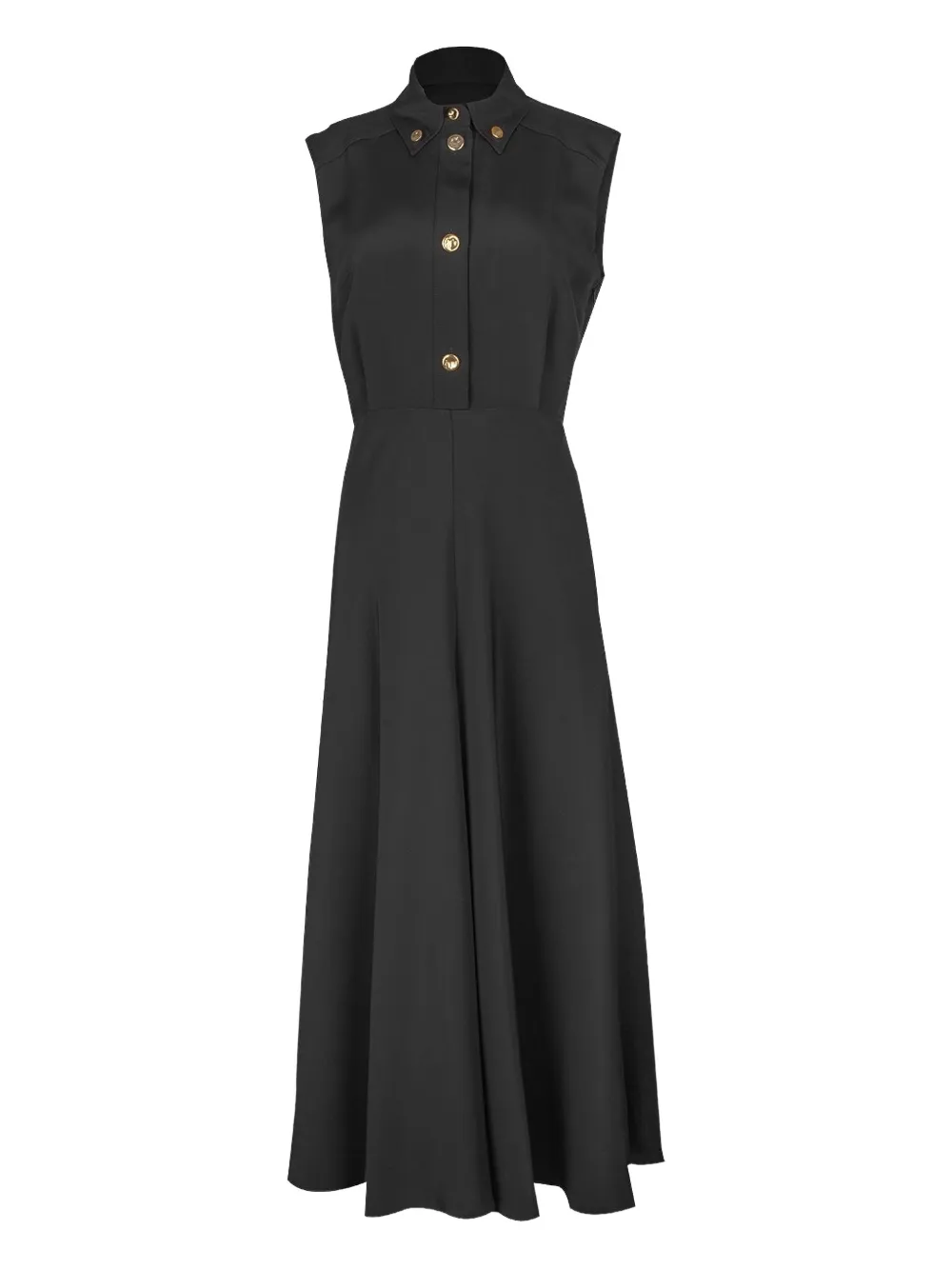 Brandon Maxwell Amara button-front sleeveless dress - ブラック Brandon Maxwell Amara button-front sleeveless dress - ブラック