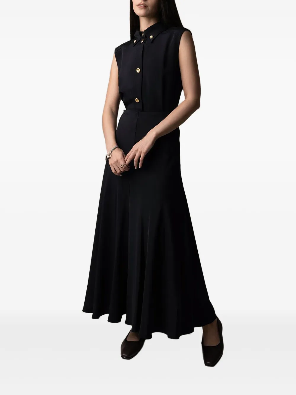 Brandon Maxwell Amara button-front sleeveless dress | Day Dresses | Image 2