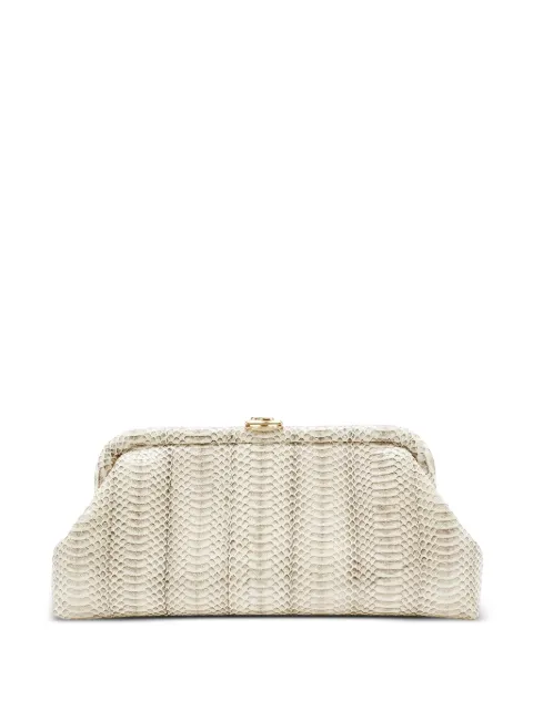 Jimmy Choo Skylar snakeskin-effect clasp clutch bag