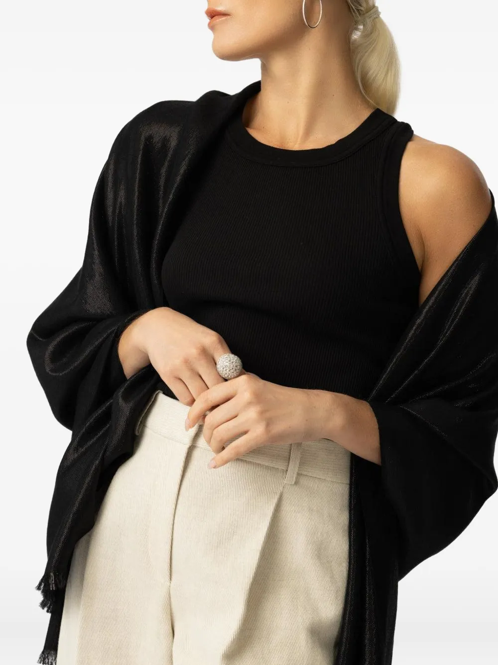 Jane Carr The Mercury Scarf In Black