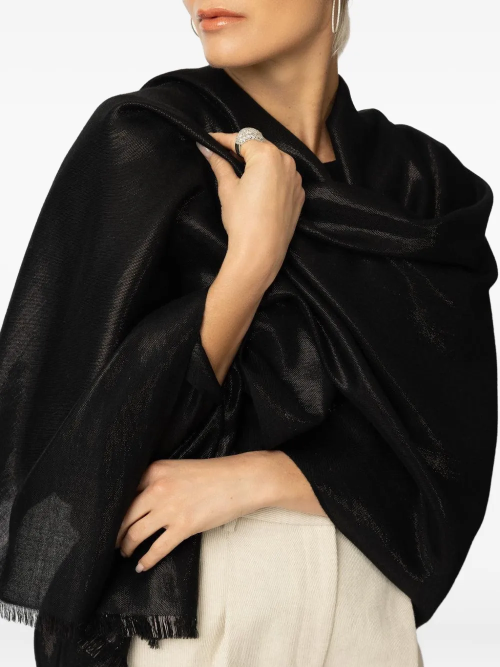 Jane Carr The Mercury Scarf In Black