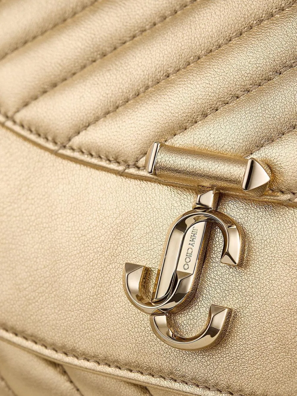 Jimmy Choo Avenue Clutch Bag In Gold