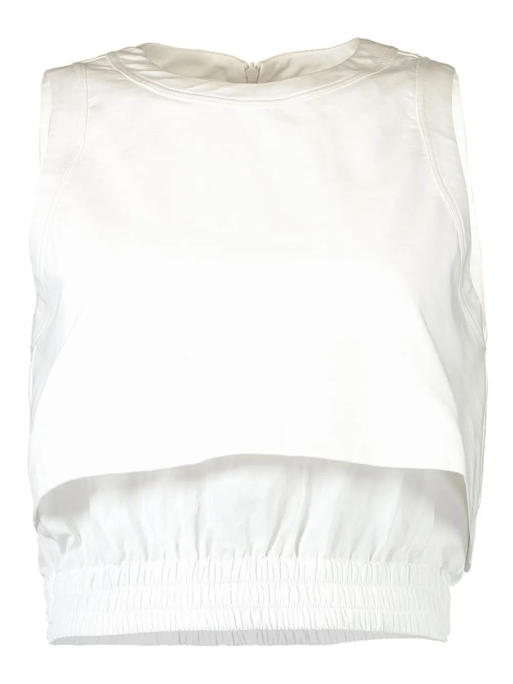 Brunello Cucinelli elastic-trim sleeveless top - Bianco