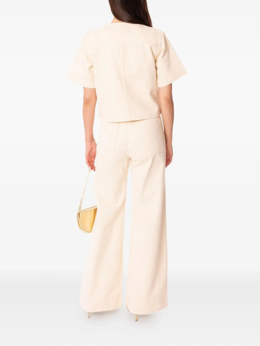 Ulla Johnson The Serge Short Sleeve Jacket In Birch In Yellow