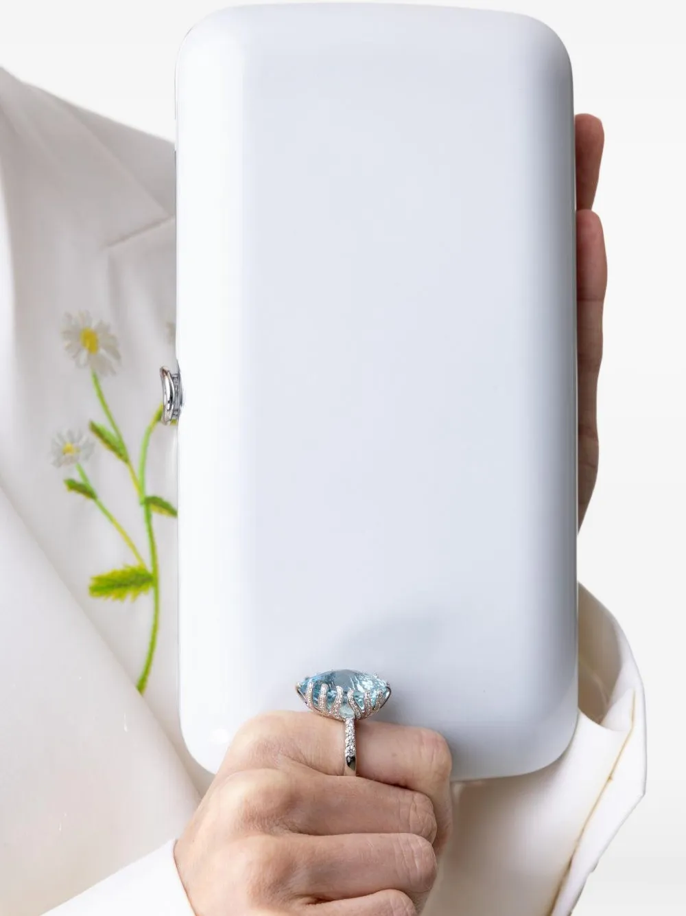 Jeffrey Levinson Finley Clutch Touring White Wit