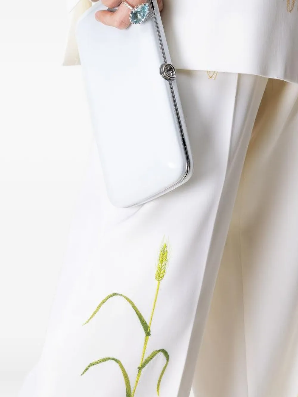 Jeffrey Levinson Finley Clutch - Touring White - Wit