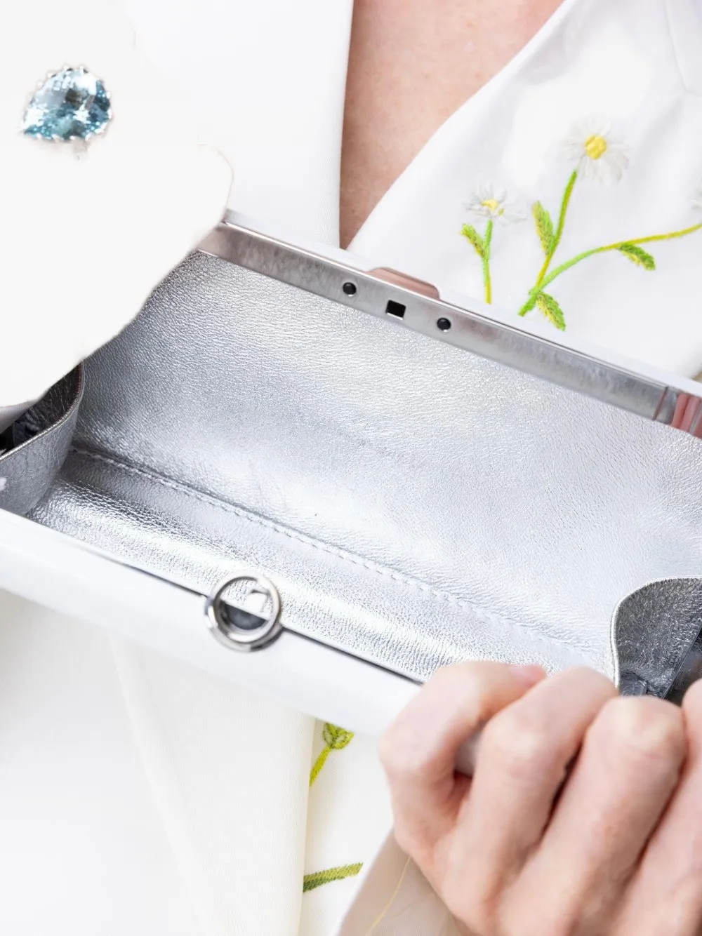 Jeffrey Levinson Finley Clutch Touring White Wit