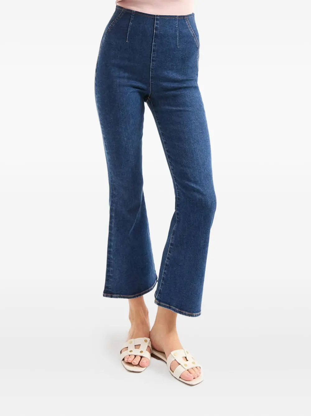 Veronica Beard Carson kick-flare jeans Blauw