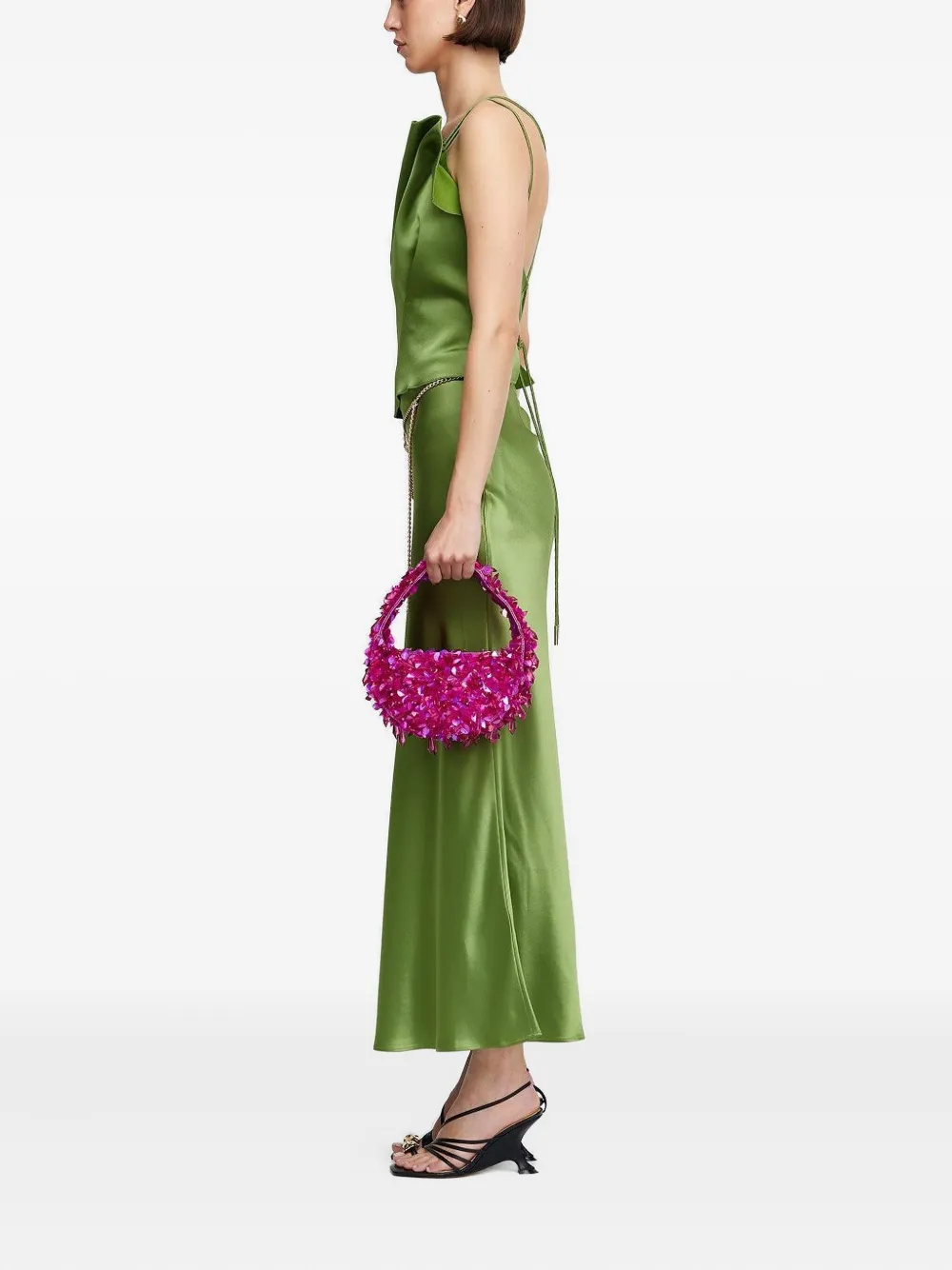 Acler Birch crystal-embellished tote bag - Roze