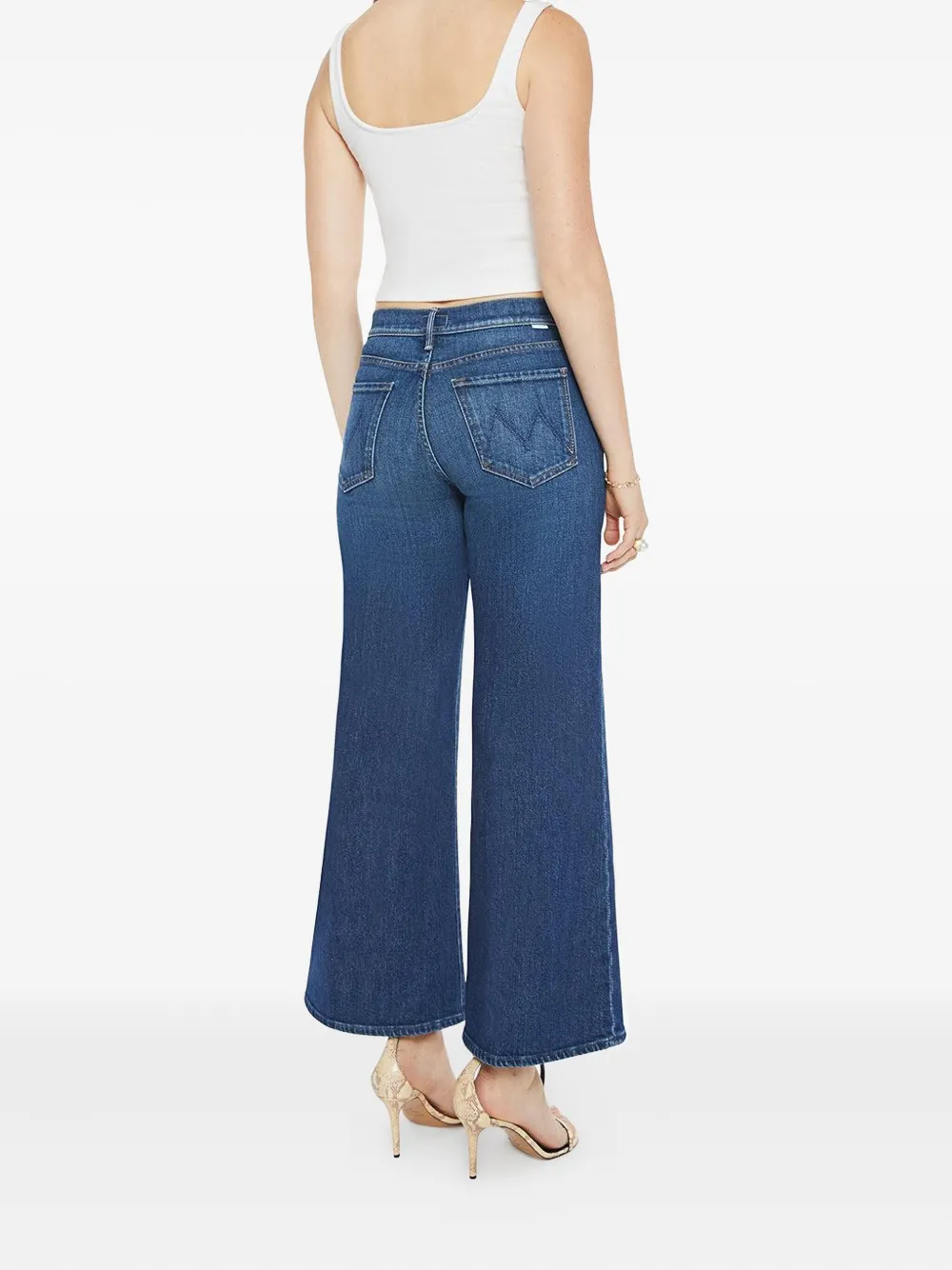 Mother The Twister Flood Jeans In Blue