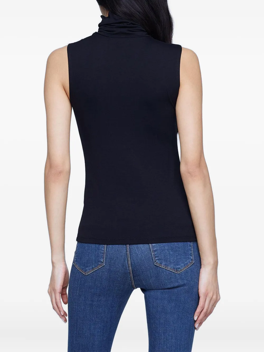 L'Agence sleeveless turtleneck top Zwart