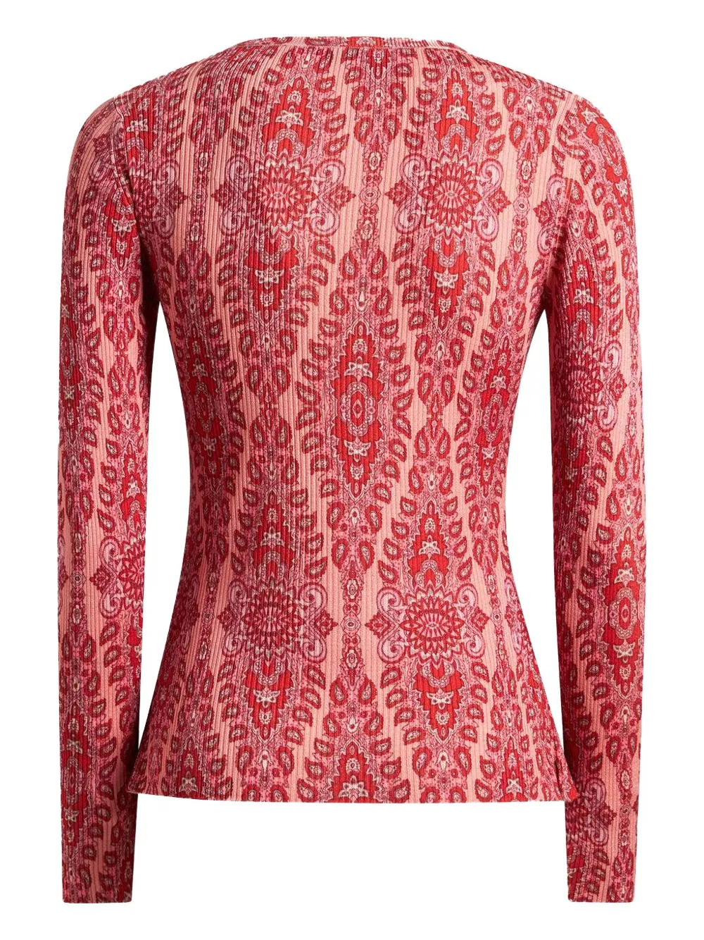 ETRO paisley-print ribbed sweater Roze