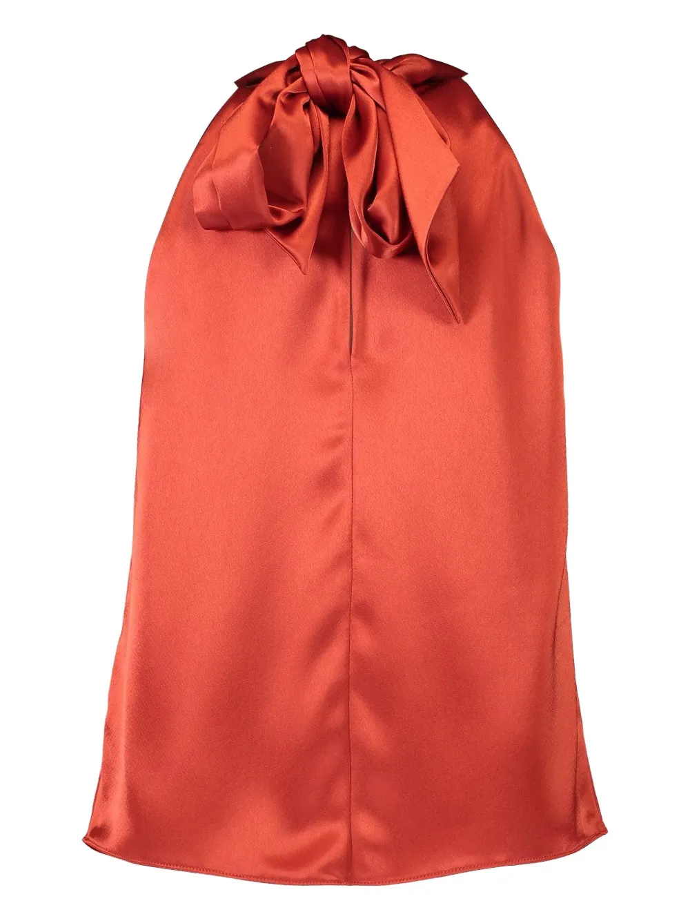 Galvan London halter-neck bow-detail blouse Rood