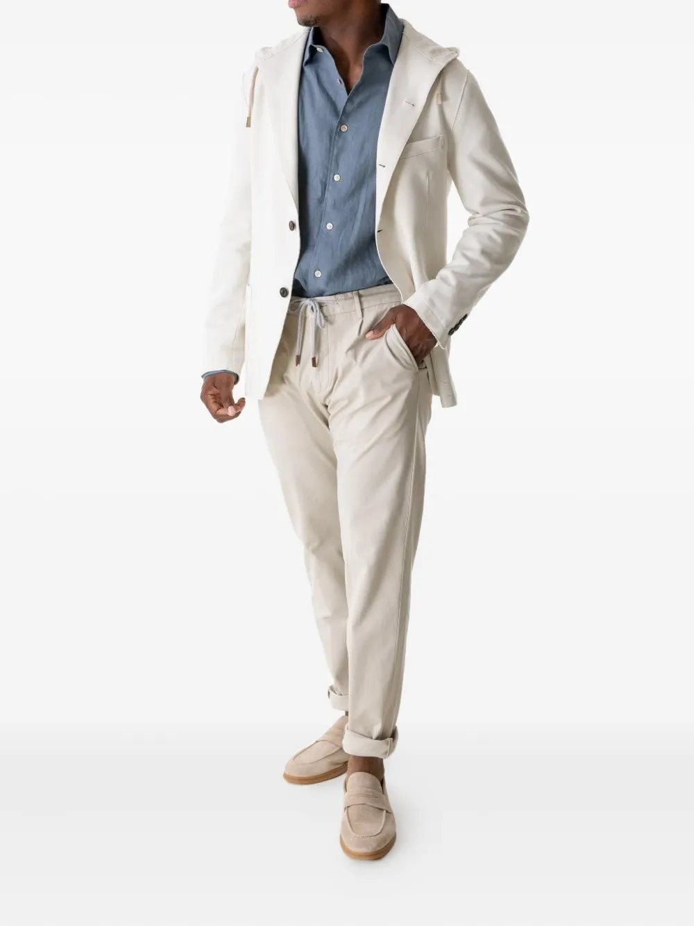 Eleventy hooded buttoned blazer | Hooded Jackets | Image 2