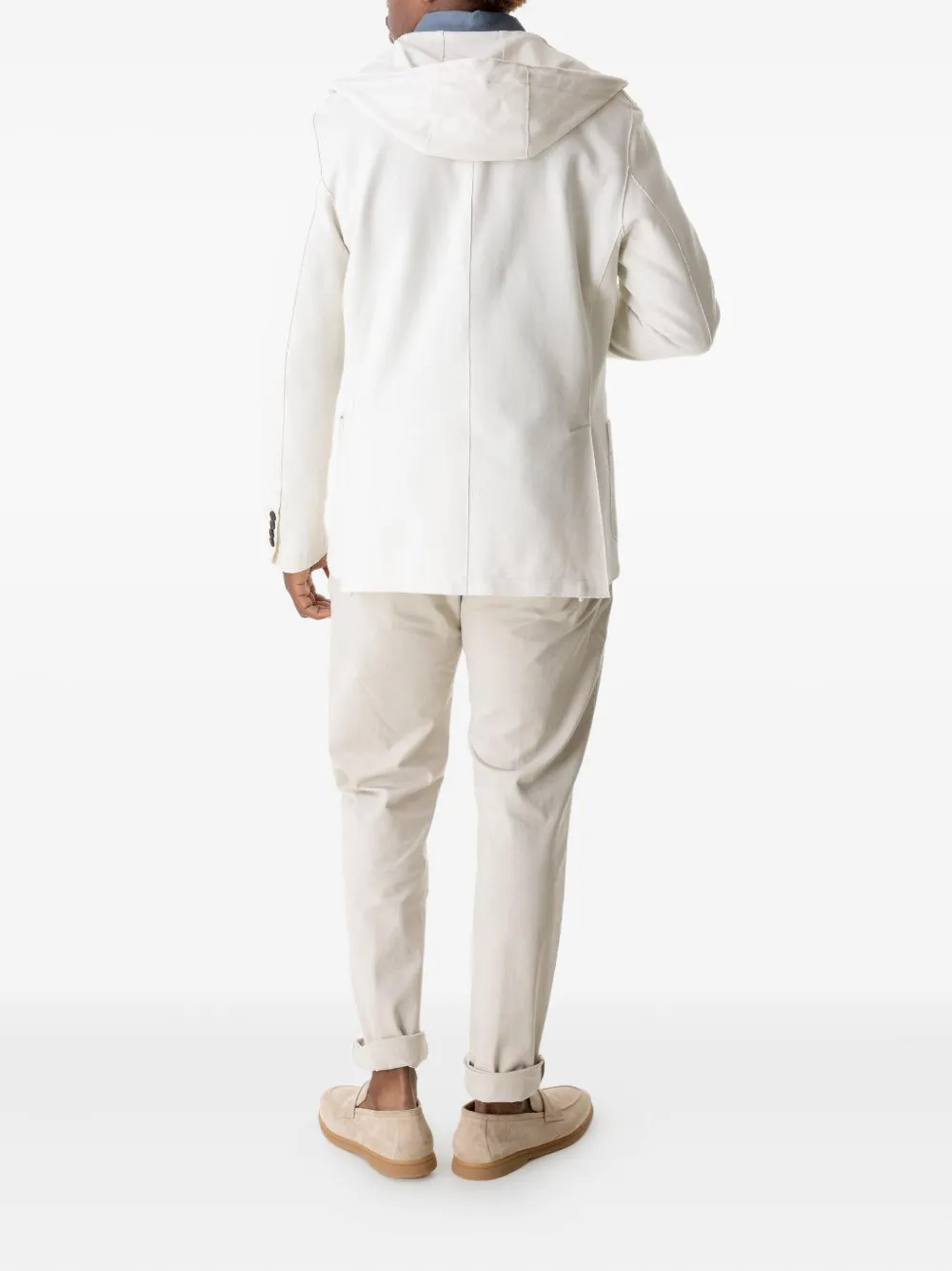 Eleventy hooded buttoned blazer Beige