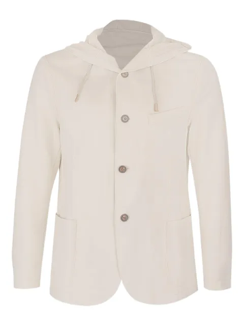 Eleventy hooded buttoned blazer