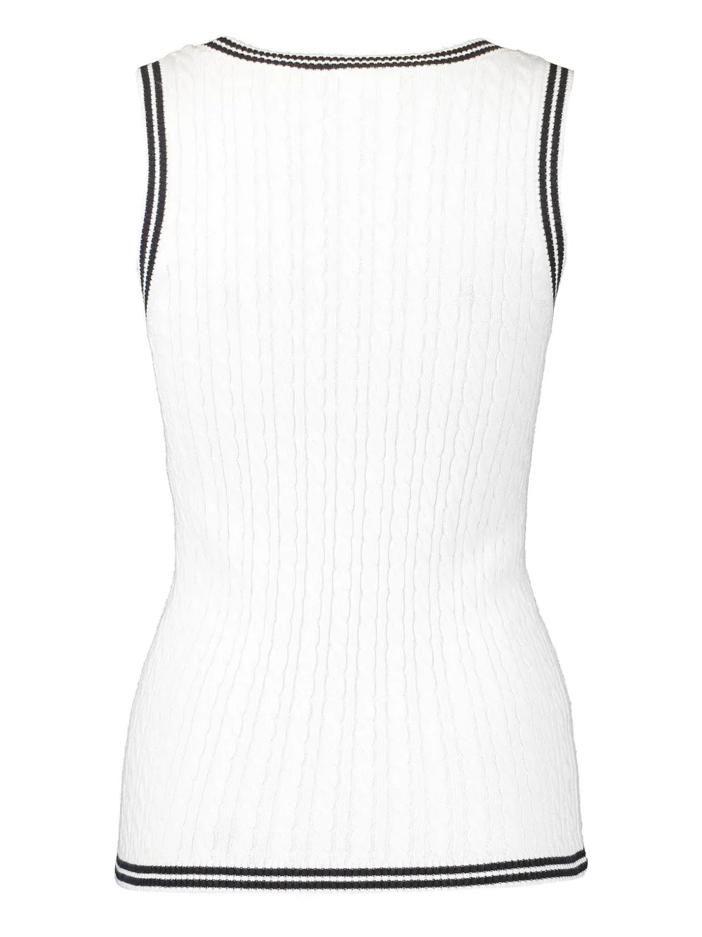 Minnie Rose Scoop-neck Tank Top In White