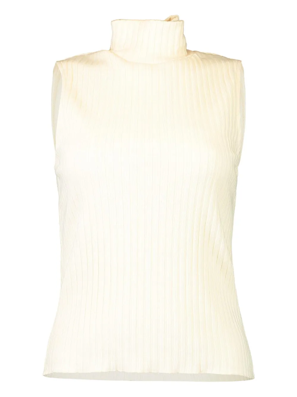 Vince sleeveless turtleneck top Beige