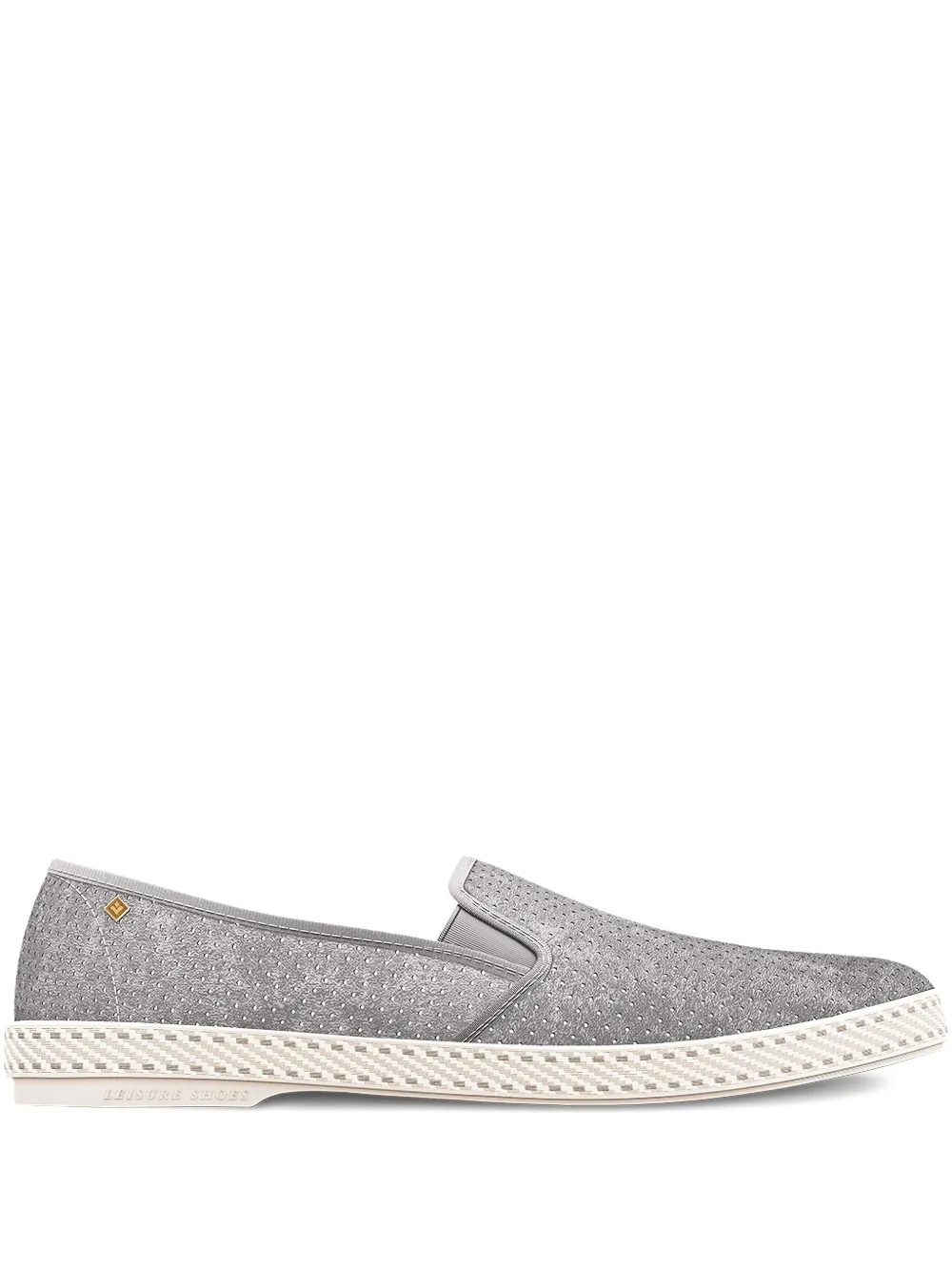 Riviera perforated suede loafers | Grey | Image 1