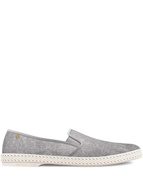 Riviera perforated suede loafers
