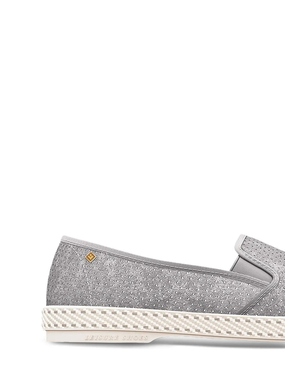 Riviera perforated suede loafers - Grijs
