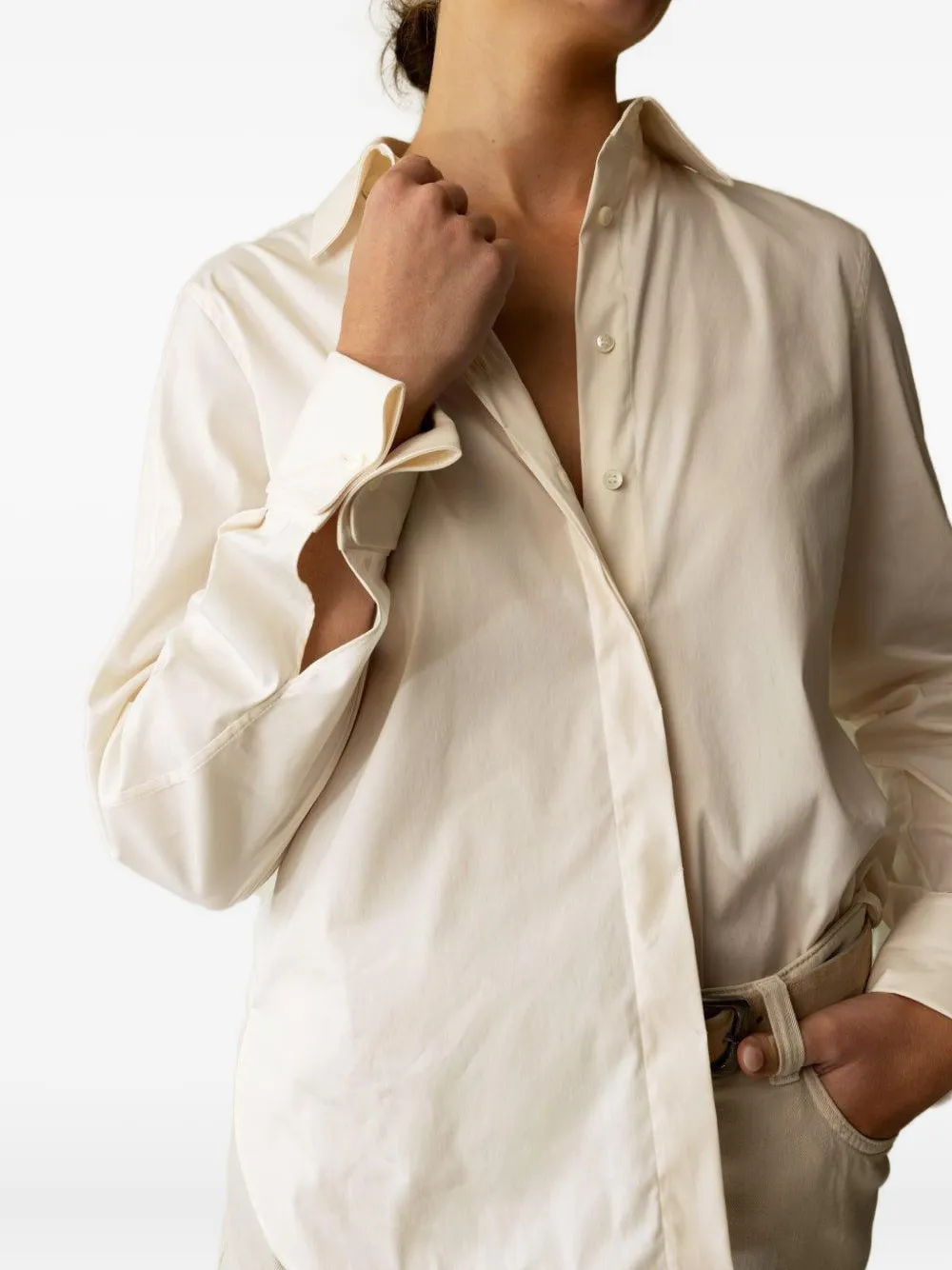 Brunello Cucinelli Button-down Shirt In Neutral