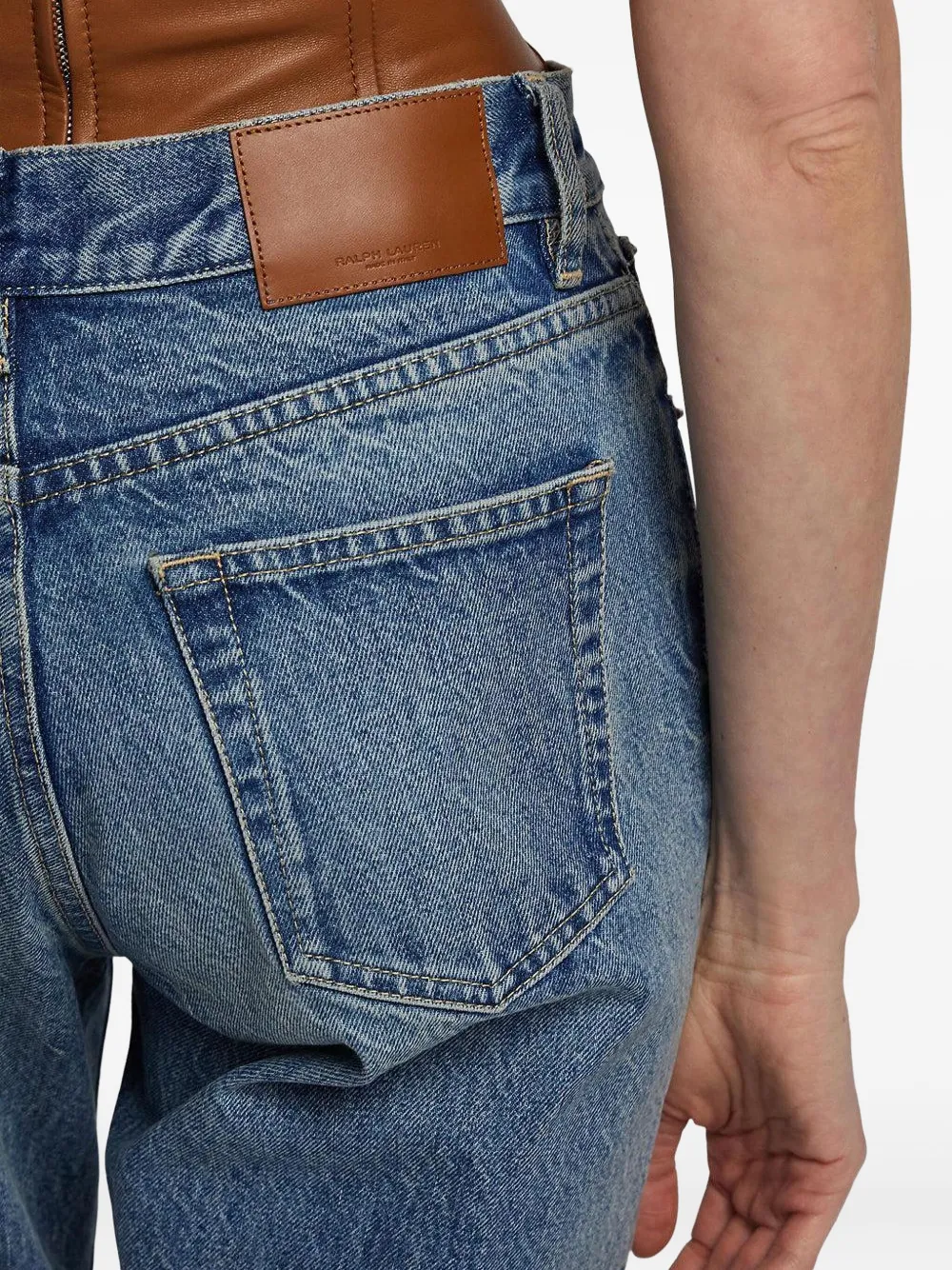 Polo Ralph Lauren Nicolet Faded Straight Jeans In Blue
