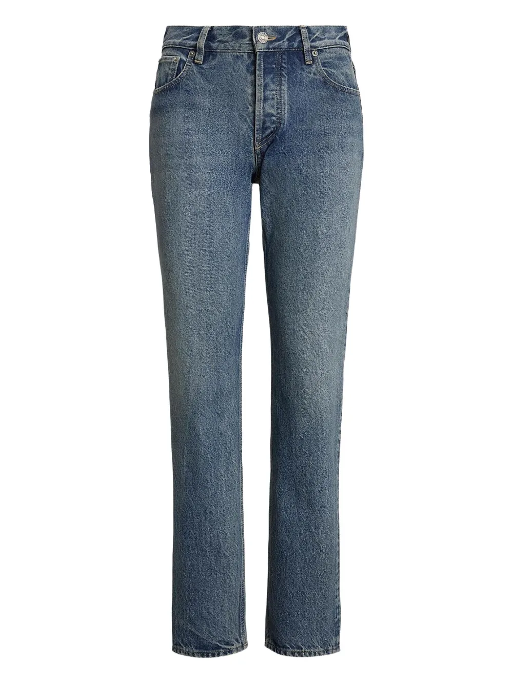 Polo Ralph Lauren Nicolet Faded Straight Jeans In Blue
