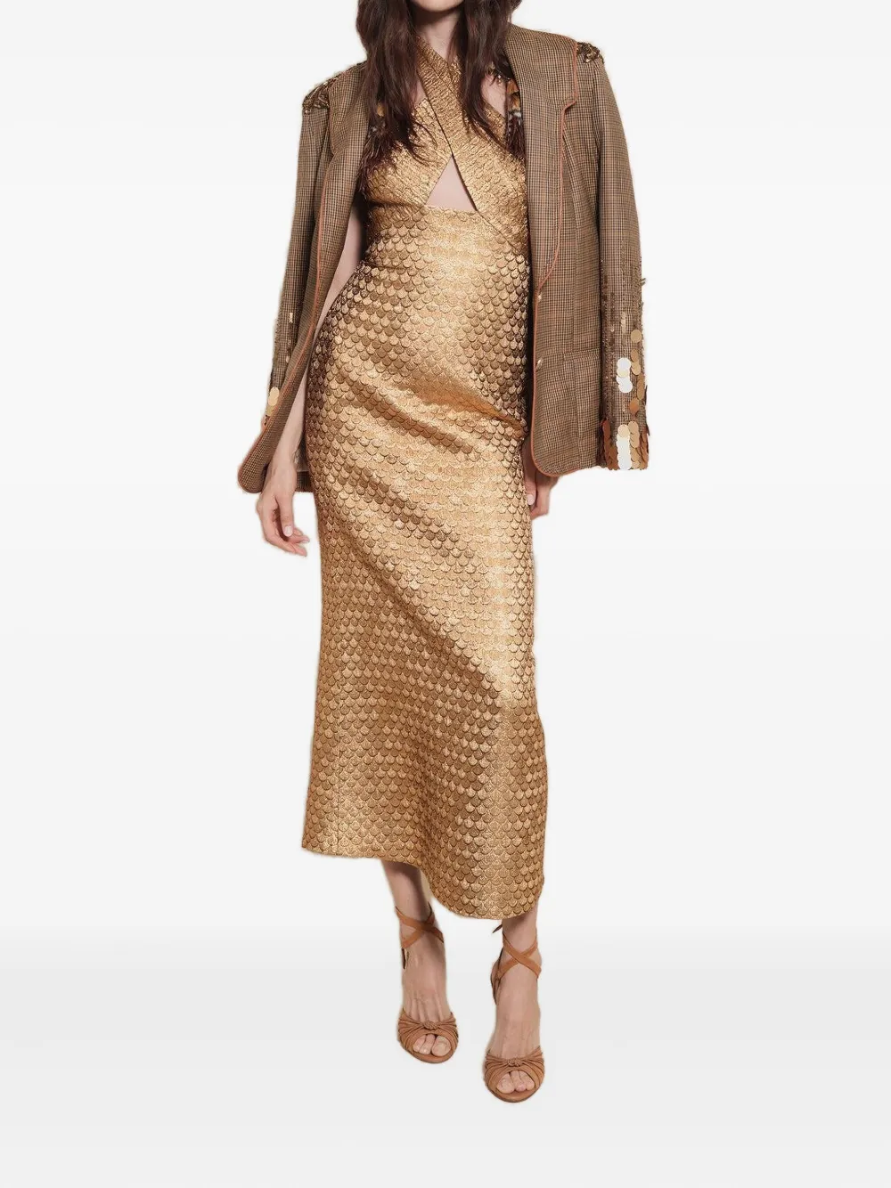 Johanna Ortiz Expedition dress - Goud