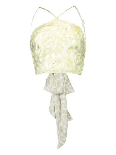 Alexis Nali abstract-print halterneck top
