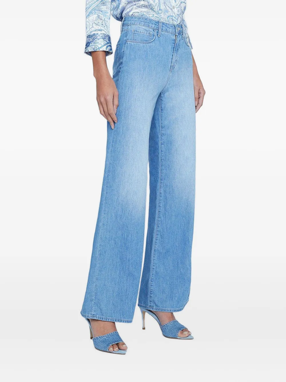 L'Agence Alicent wide-leg jeans Blauw