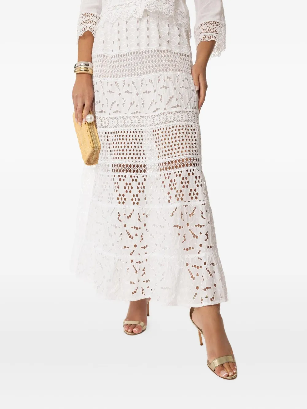 Temptation Positano Paive maxi-rok - Wit