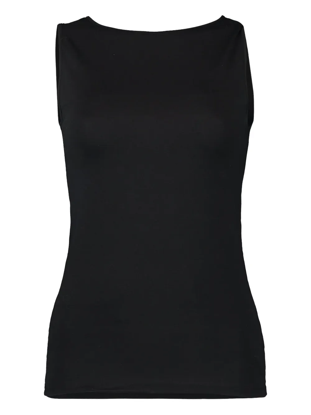Majestic Filatures crew-neck sleeveless tank top - Nero