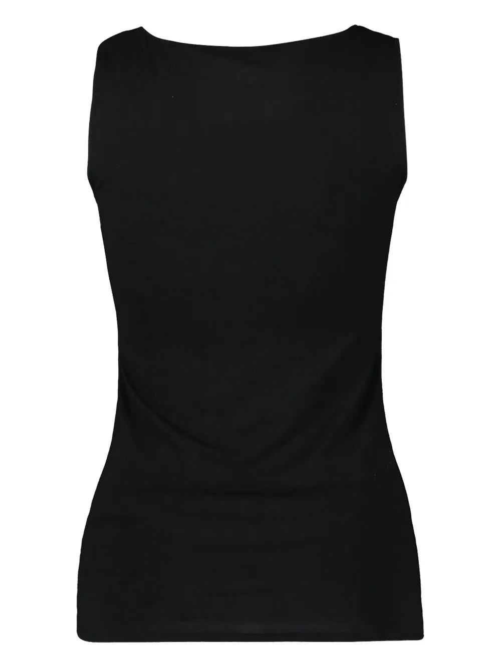 Majestic Filatures crew-neck sleeveless tank top Zwart