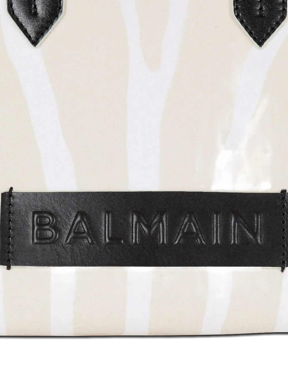 Balmain Small B-army Tote Bag In Neutral