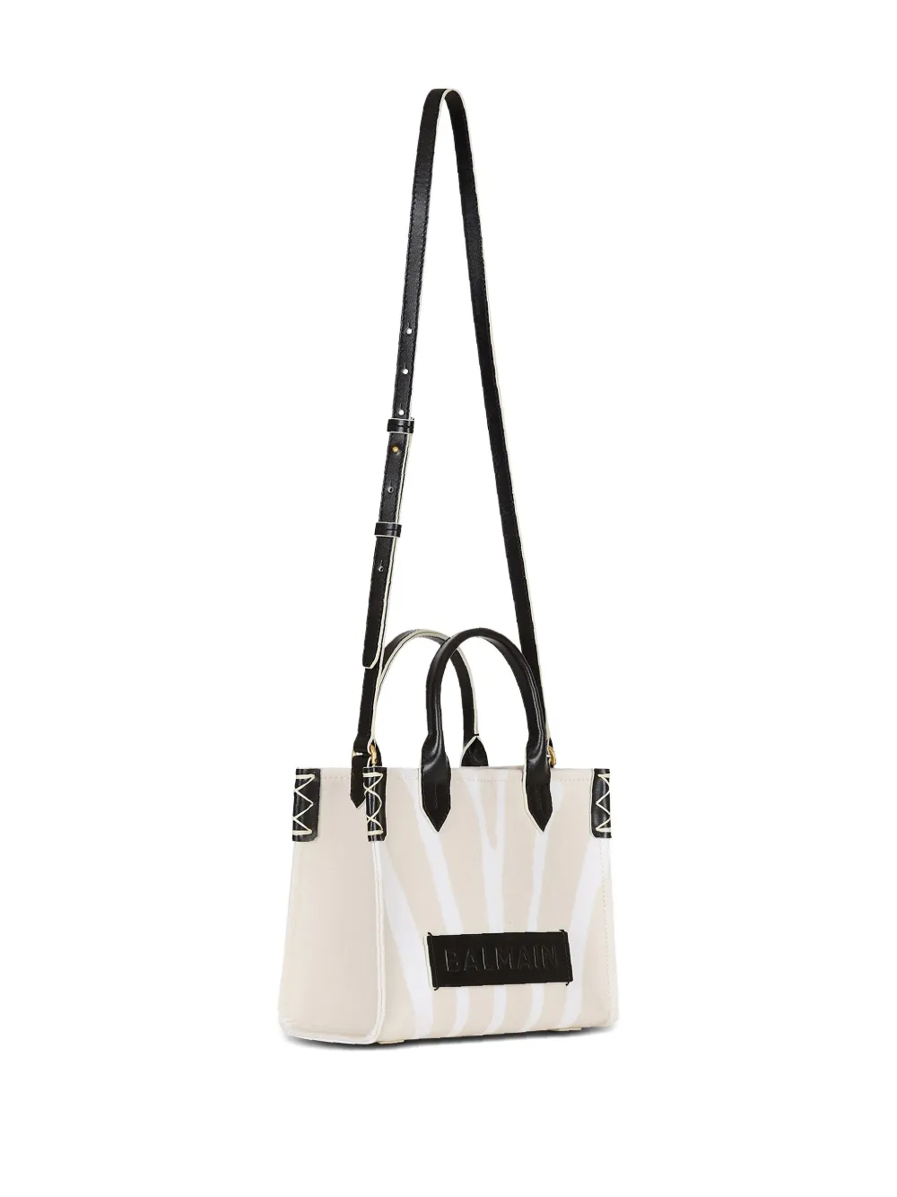 Balmain Small B-army Tote Bag In Neutral