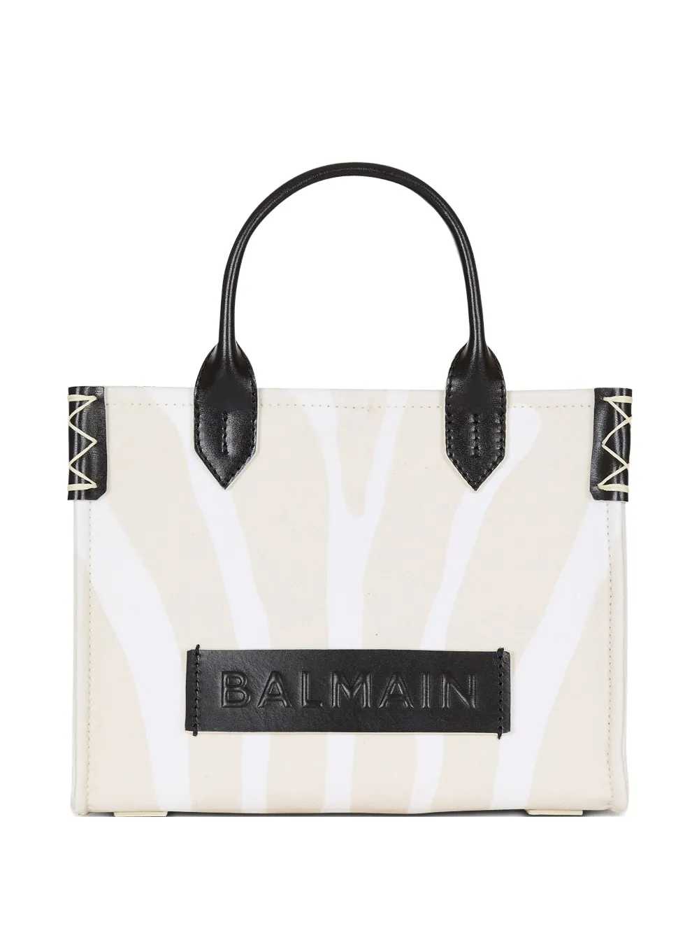 Balmain Small B-army Tote Bag In Neutral