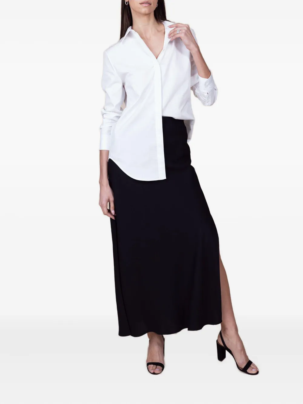 Brandon Maxwell Mira Shirt In White