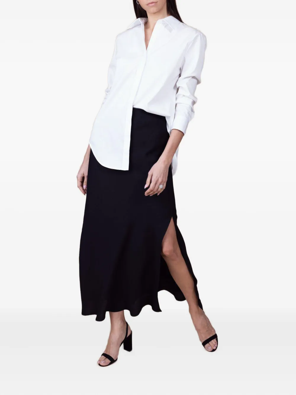 Brandon Maxwell Mira Shirt In White