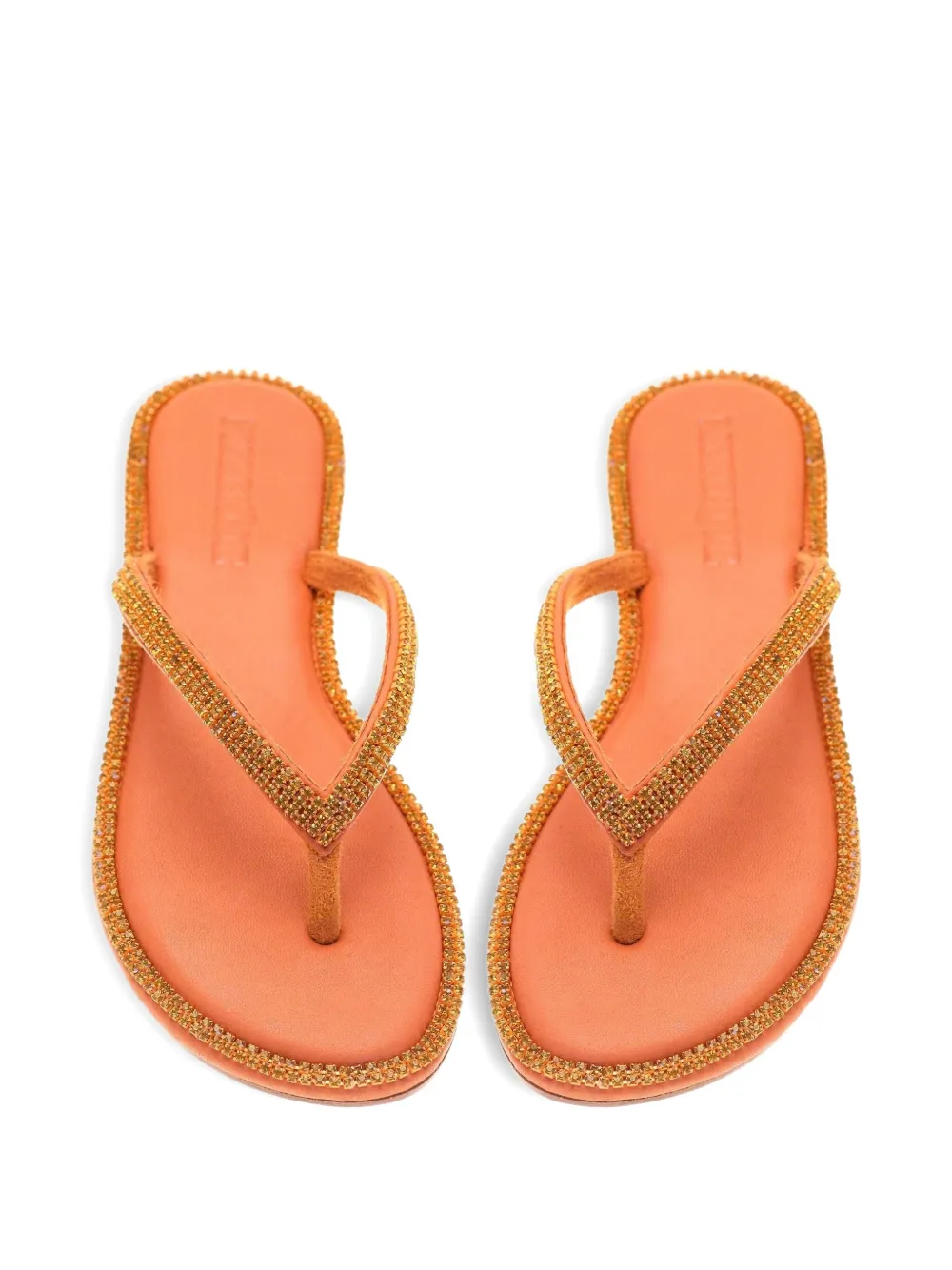 Mystique Crystal-embellished Sandals In Orange