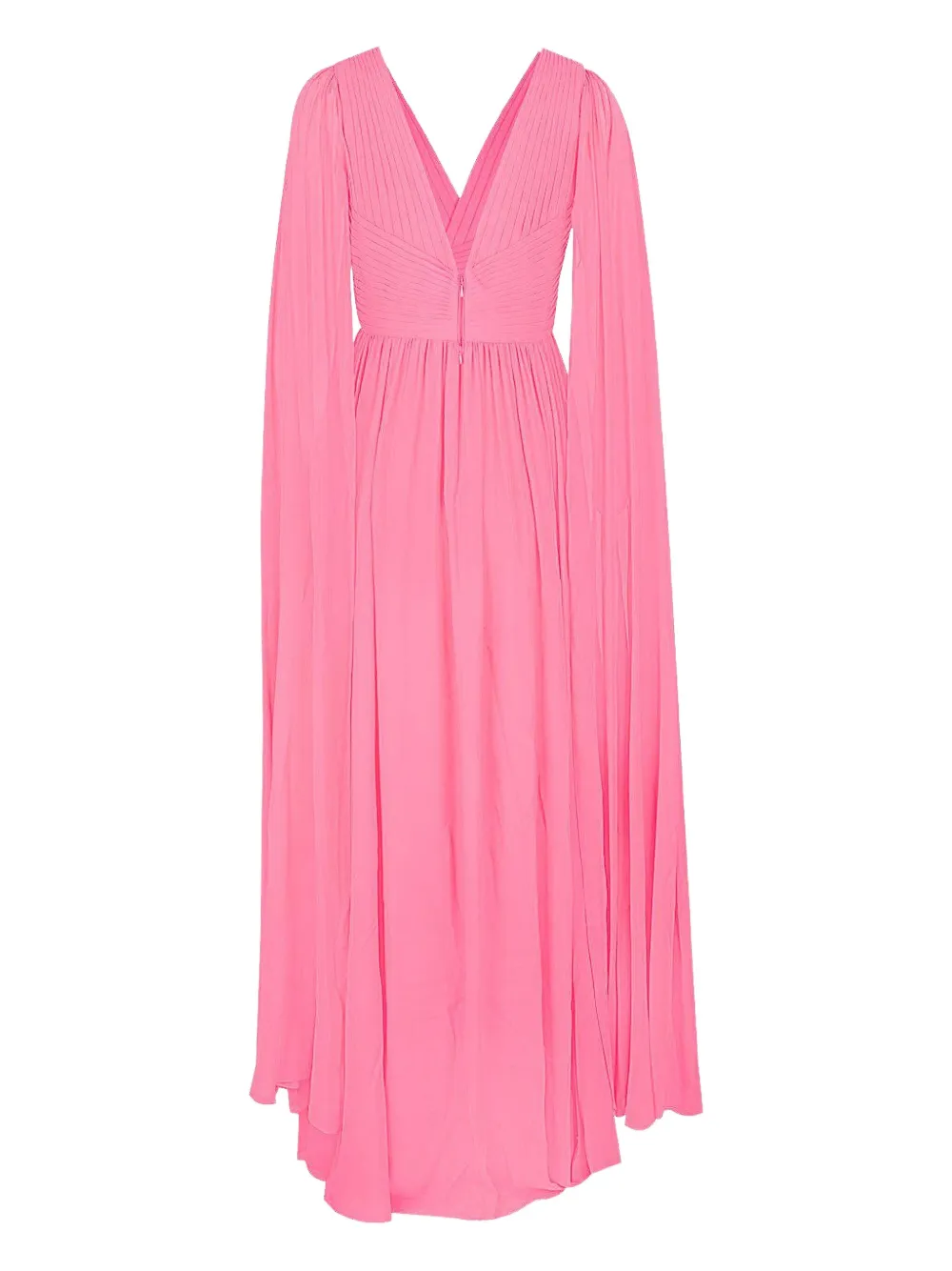 Elie Saab pleated cape dress - Roze
