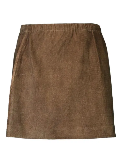 Sprwmn suede pull-on mini skirt