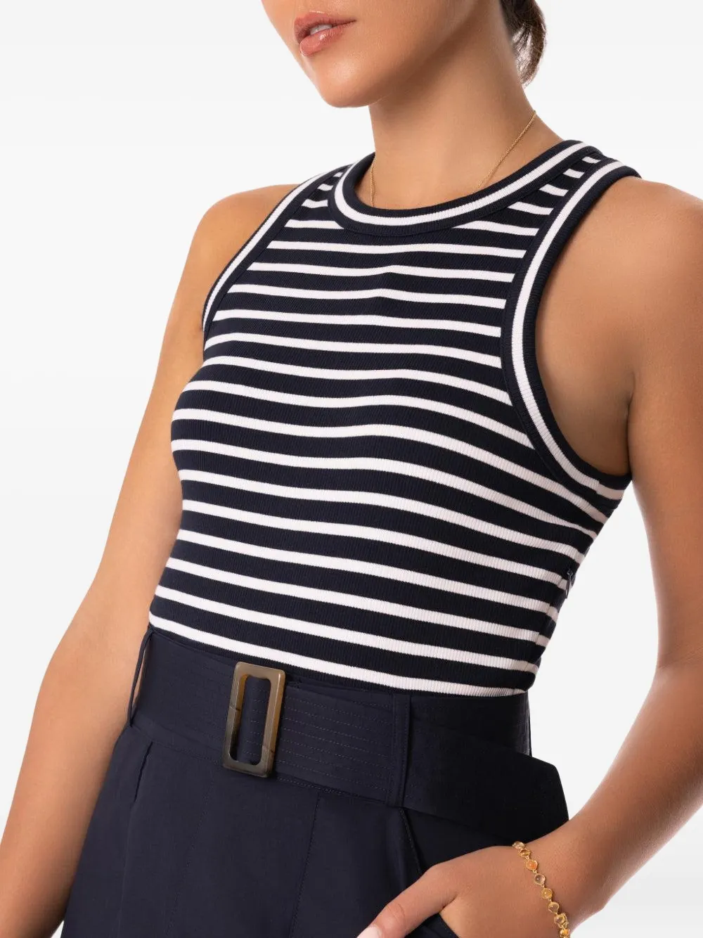 Veronica Beard Jordyn Striped Midi Dress In Blue