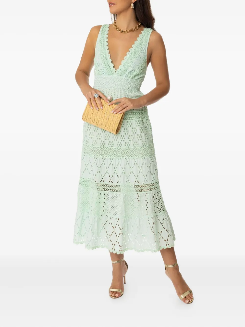 Temptation Positano Paglia midi dress - Blauw