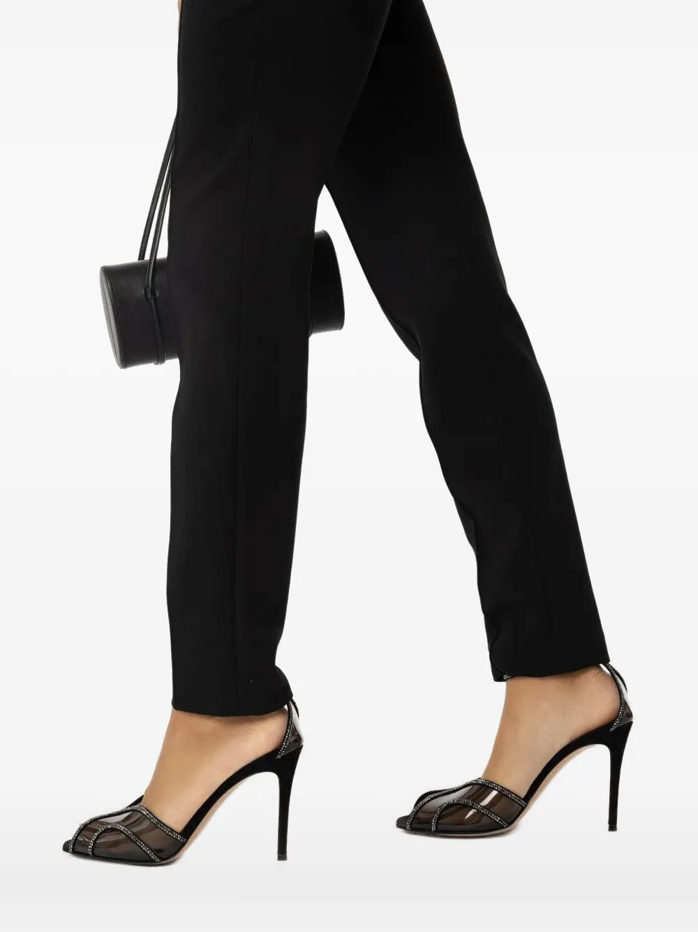 Gianvito Rossi 95mm Isabel Crystal-embellishment Sandals In Black